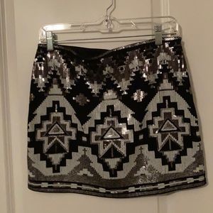 Sequined mini skirt